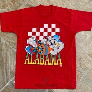 Vintage Ala bama Crimson Tide College T shirt sweatshirt red TE100